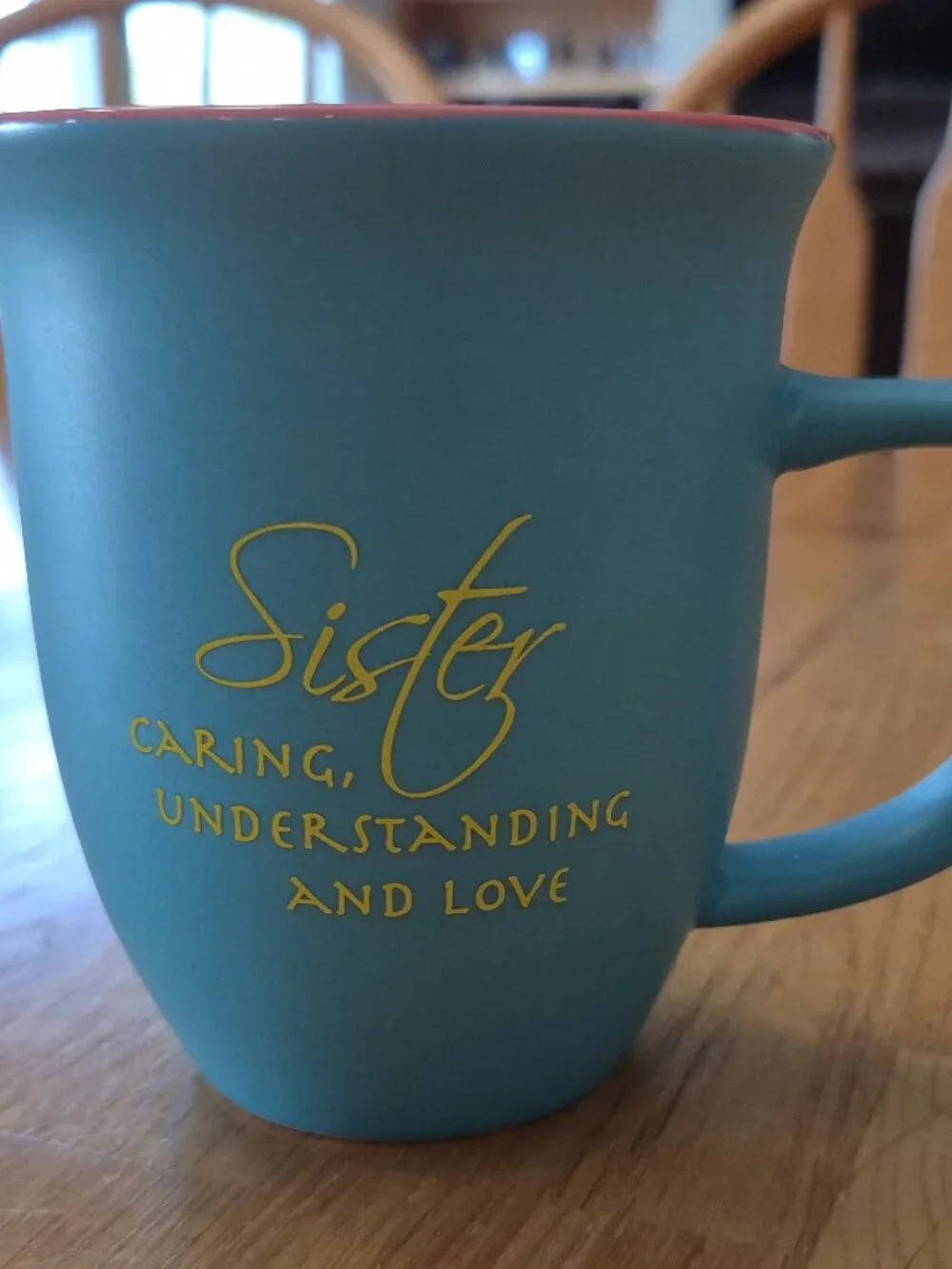 Sister Mug .. Never used .. Abbey Gift .. Psalm 55:13-14 verse on cup